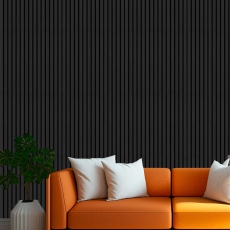Decorative Acoustic Slat Wall Panel - Dark Grey