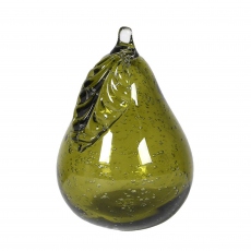Hadlee - Green Glass Pear Sculpture