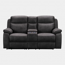 Atlanta - 2 Seat Power Recliner Sofa With Smart Console In Atlanta Linen Fabric