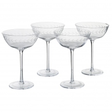 Set of 4 Champagne Saucers - Garland