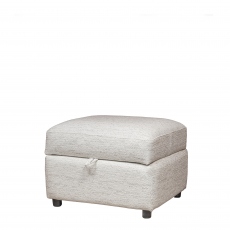 Lola - Storage Stool In Avana Cream With Redoma Stone Scatter and Smoke Wood Feet