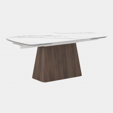 Turin - 180cm Extending Dining Table With White Ceramic Top