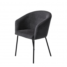 Dining Chair In Fabric Dark Grey - Mardi