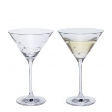 Set of 2 Martini Glasses - Dartington Glitz