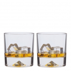 Set of 2 Double Old Fashioned Tumblers - Dartington Dimple