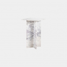 Square Side Table In Marble Finish - Watson