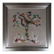 Large Liquid Art by Clare Wright - Butterfly Tree