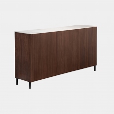 Turin - Sideboard In Walnut With White Ceramic Top