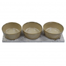 Terrazzo - Set of 3 Snack Bowls & Rectangular Tray