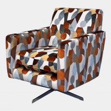 Swivel Accent Chair In Accent Fabric - Lyon