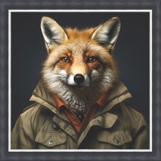 Hunting Fox - Framed Print