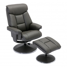 Orion - Swivel Chair & Stool In Plush PU