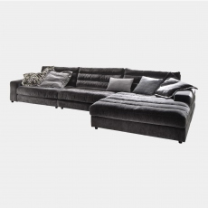 Plaza - Large Sofa With RHF Chaise In Fabric