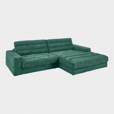 Plaza - Small Sofa With RHF Chaise In Fabric