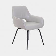 Luna - Swivel Dining Chair In Leather