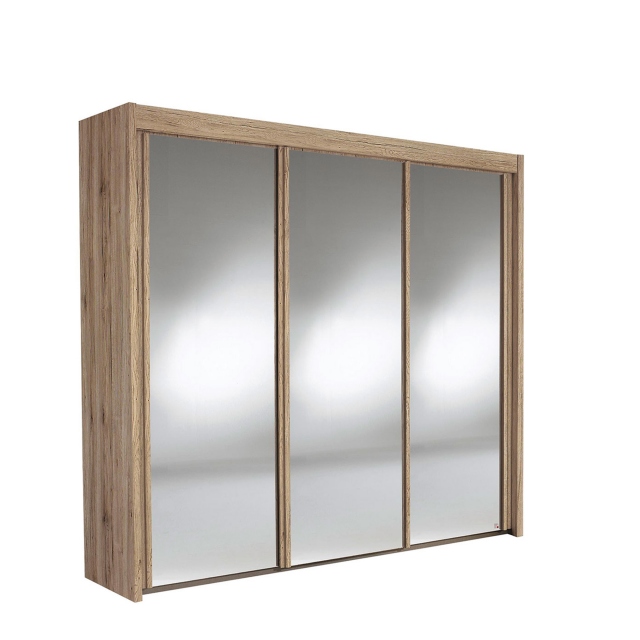 250cm 3 Door Mirrored Sliding Wardrobe - Ascot