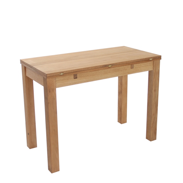 100cm Folding Dining Table Solid Oiled Oak & Veneers - Royal Oak