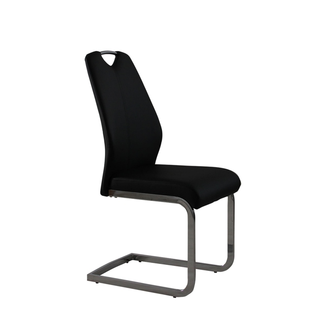 Helios - Faux Leather Dining Chair In Black