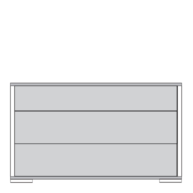60cm 3 Drawer Night Cabinet - Delano