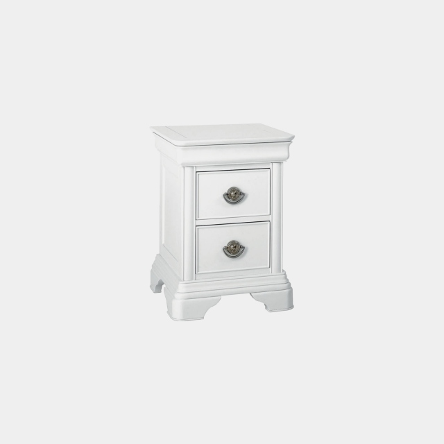 2 Drawer Nightstand In White Painted Finish - Lace
