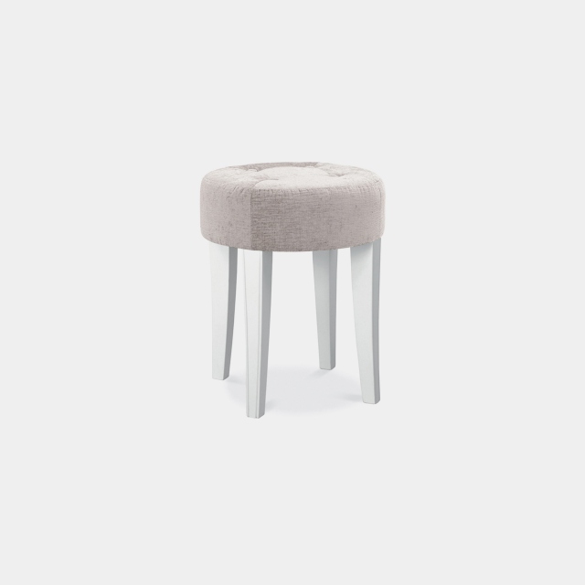 Stool In White Painted Finish - Lace