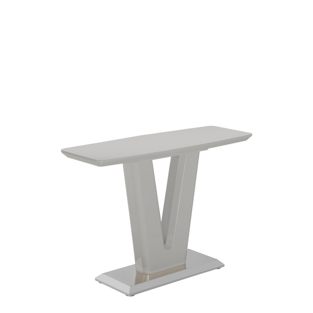 Pluto - Console Table Grey High Gloss