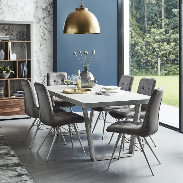200cm Dining Table And 4 Dalton Chairs - Amarna