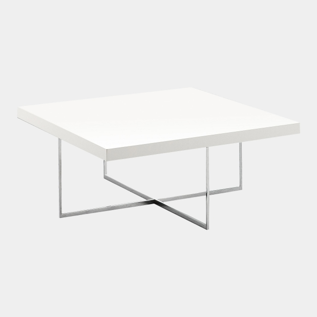 Square Coffee Table In White High Gloss - Bernini