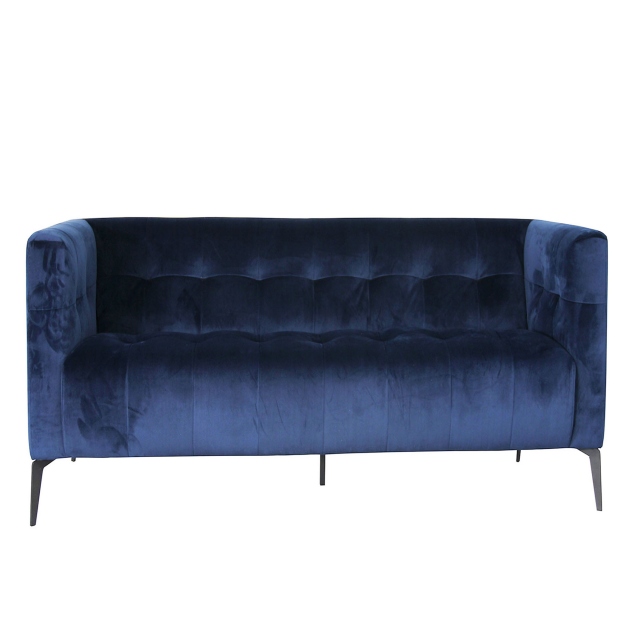 2 Seat Sofa In Fabric Or Leather - Cosenza Metal