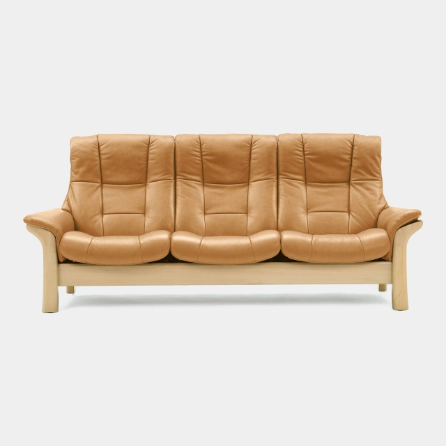 3 Seat High Back Sofa In Leather - Stressless Buckingham