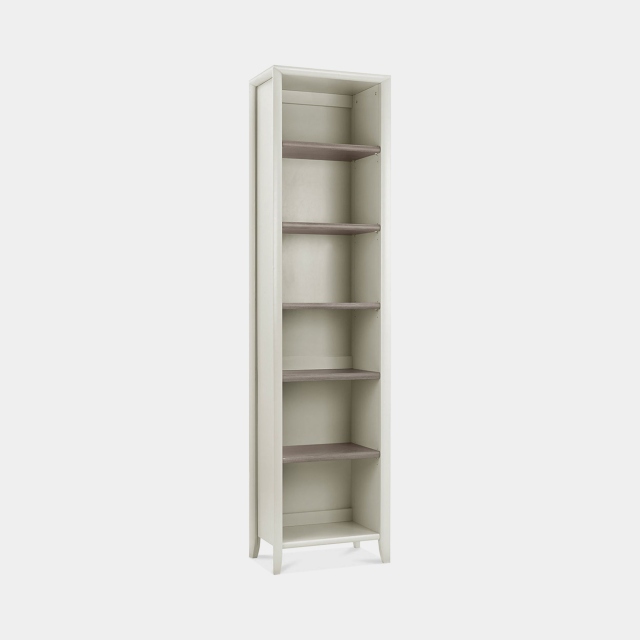 Bremen - Narrow Bookcase In Grey Washed Oak With Soft Grey Finish