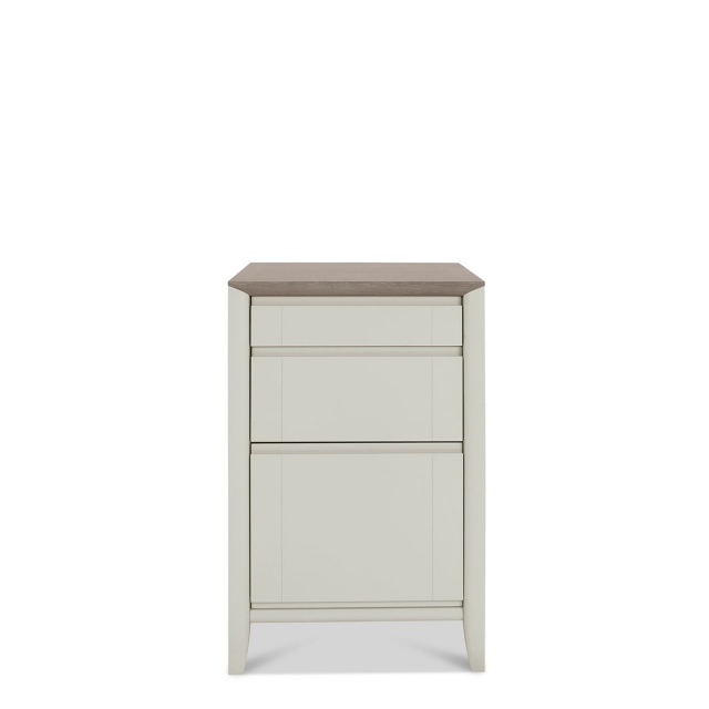 Bremen - Filing Cabinet In Grey Washed Oak With Soft Grey Finish