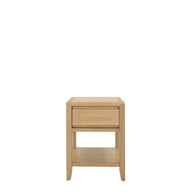 Lamp Table With Drawer With Oak Finish - Bremen