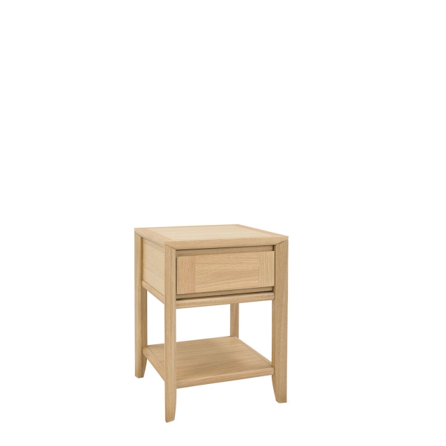 Lamp Table With Drawer With Oak Finish - Bremen