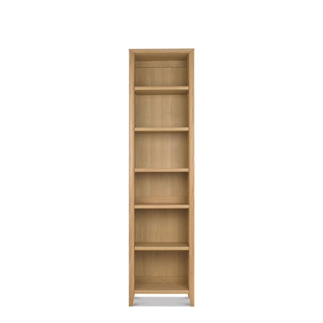 Narrow Bookcase With Oak Finish - Bremen