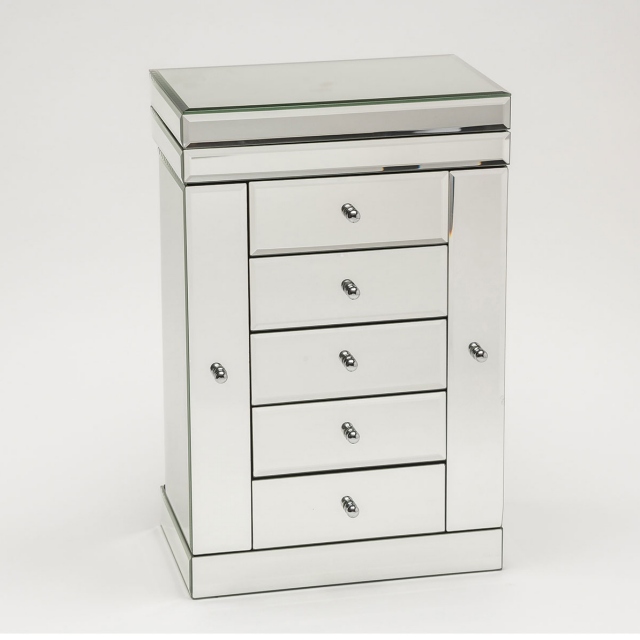 Jewellery Chest Jewelry Boxes, Large Mirrored Jewelry Box