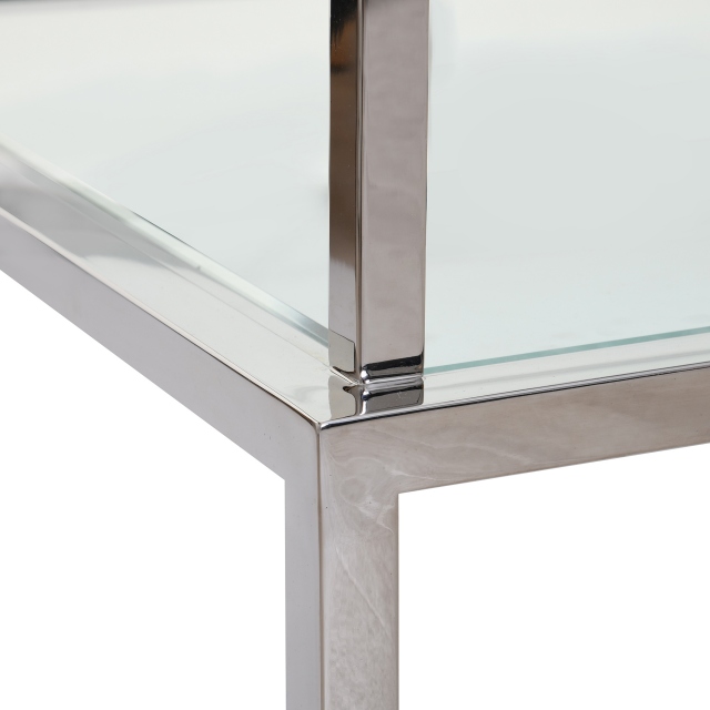 Coffee Table In Silver Stainless Steel - Grant