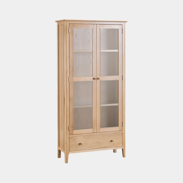 Display Cabinet In Oak Finish - Suffolk