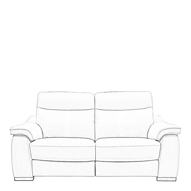 2.5 Seat Compact Sofa With 2 Manual Recliners In Fabric - Caruso