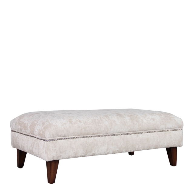Banquette Footstool In Fabric - Bellagio