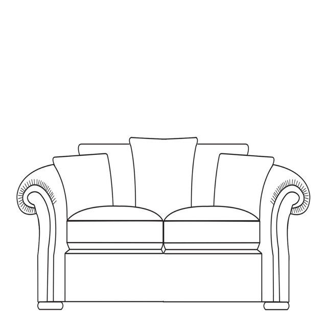 Scatter Back 2 Seat Sofa In Fabric - Bellagio