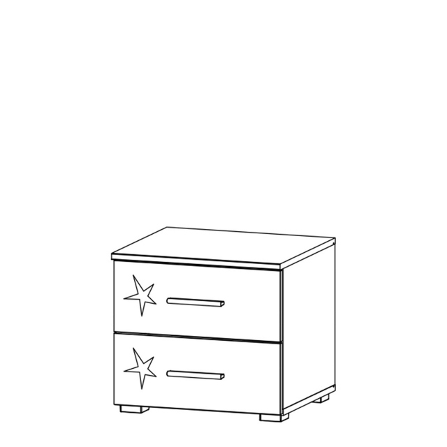 2 Drawer Bedside - Cosmo