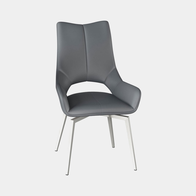 Faux Leather Swivel Dining Chair - Aristo