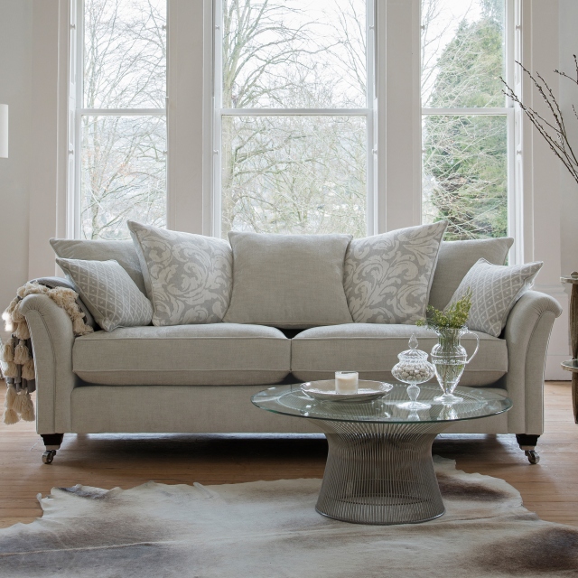 Grand Formal Back Sofa In Fabric - Parker Knoll Devonshire