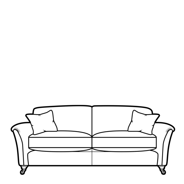 Grand Formal Back Sofa In Leather - Parker Knoll Devonshire