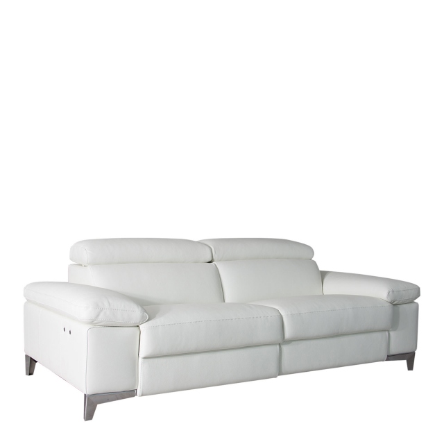 3 Seat Sofa With Power Recliners In Leather - Santoro