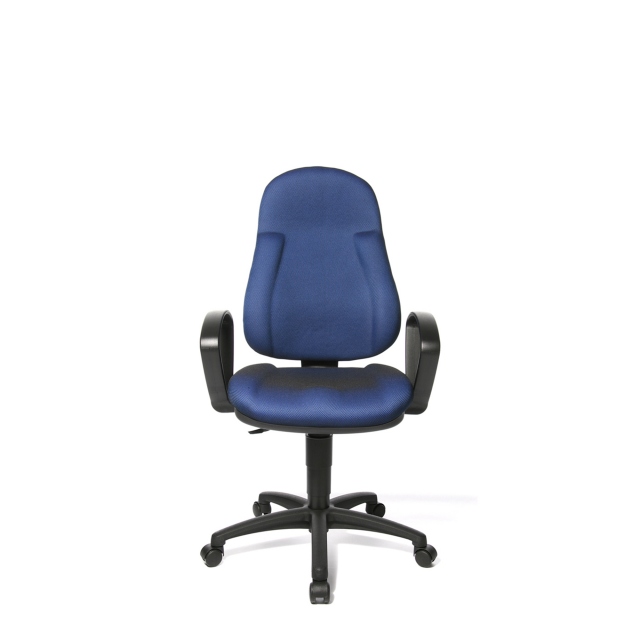 Swivel Armchair With Moulded Seat and Back In BD6 Blue - Malaga