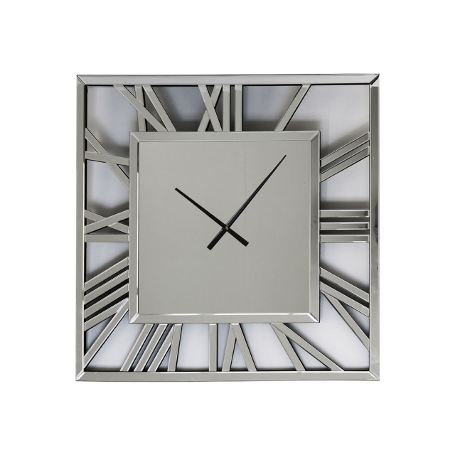 Square Mirrored Wall Clock All, Large Mirror Wall Clock The Range