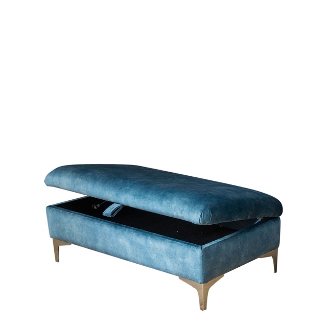 Legged Ottoman In Fabric - Milly