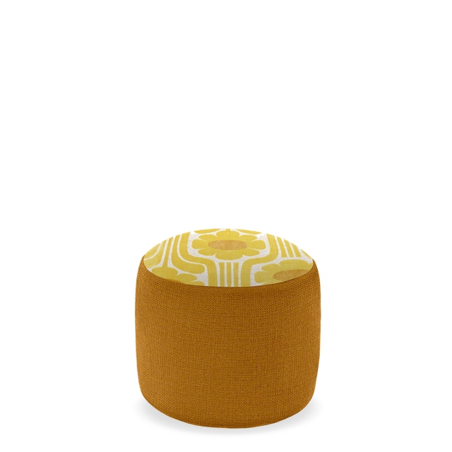 Small Footstool In Fabric - Orla Kiely Conway